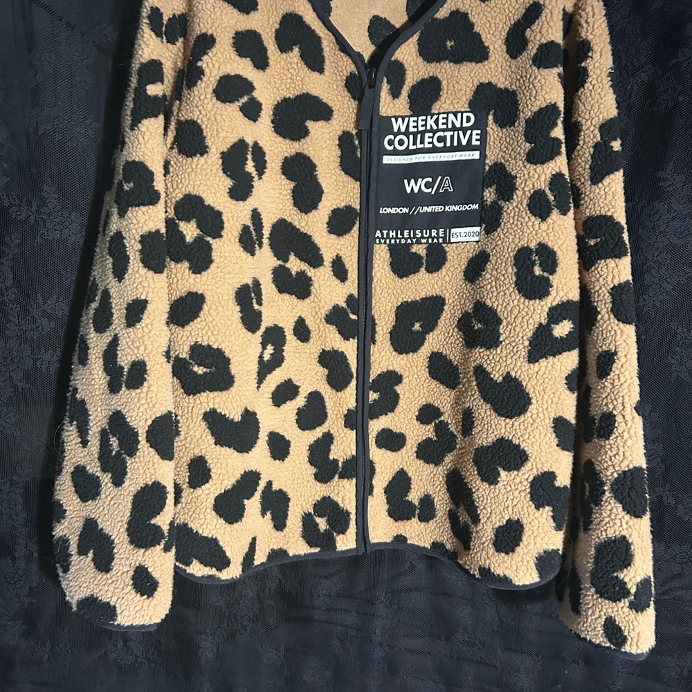 ASOS Curve Tan and Black Teddy Jacket